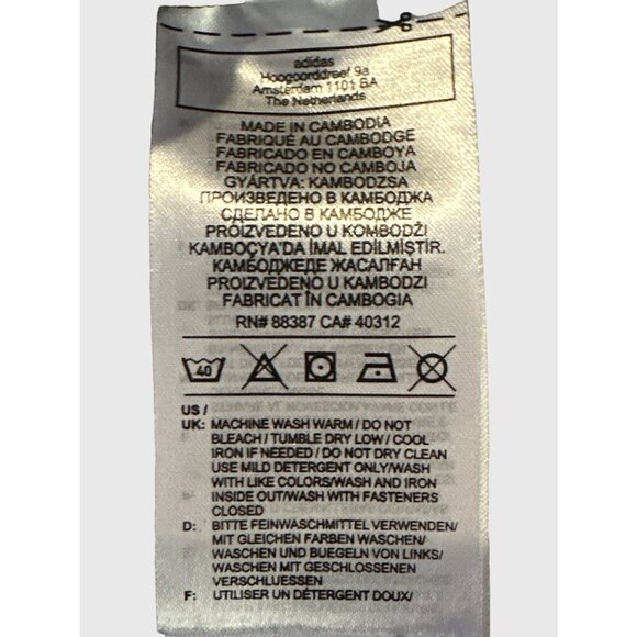 Adidas Athletic Training Pants Men Small Pull On Gym Jogger Black White 3 Stripe - Picture 15 of 16